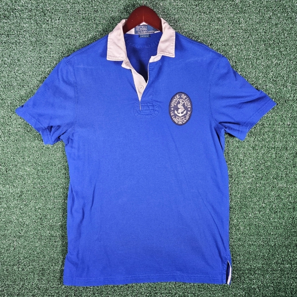 Vintage Polo Ralph Lauren "Voyage Deluxe" Short Sleeve Shirt / Mens Size Medium